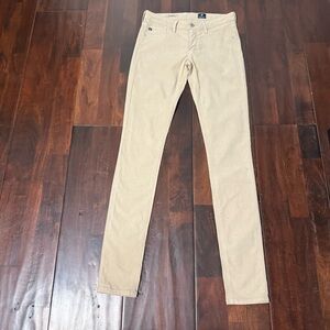 Adriano Goldschmied Skinny Jeans Size 26 Corduroy Tan Khaki Made In USA